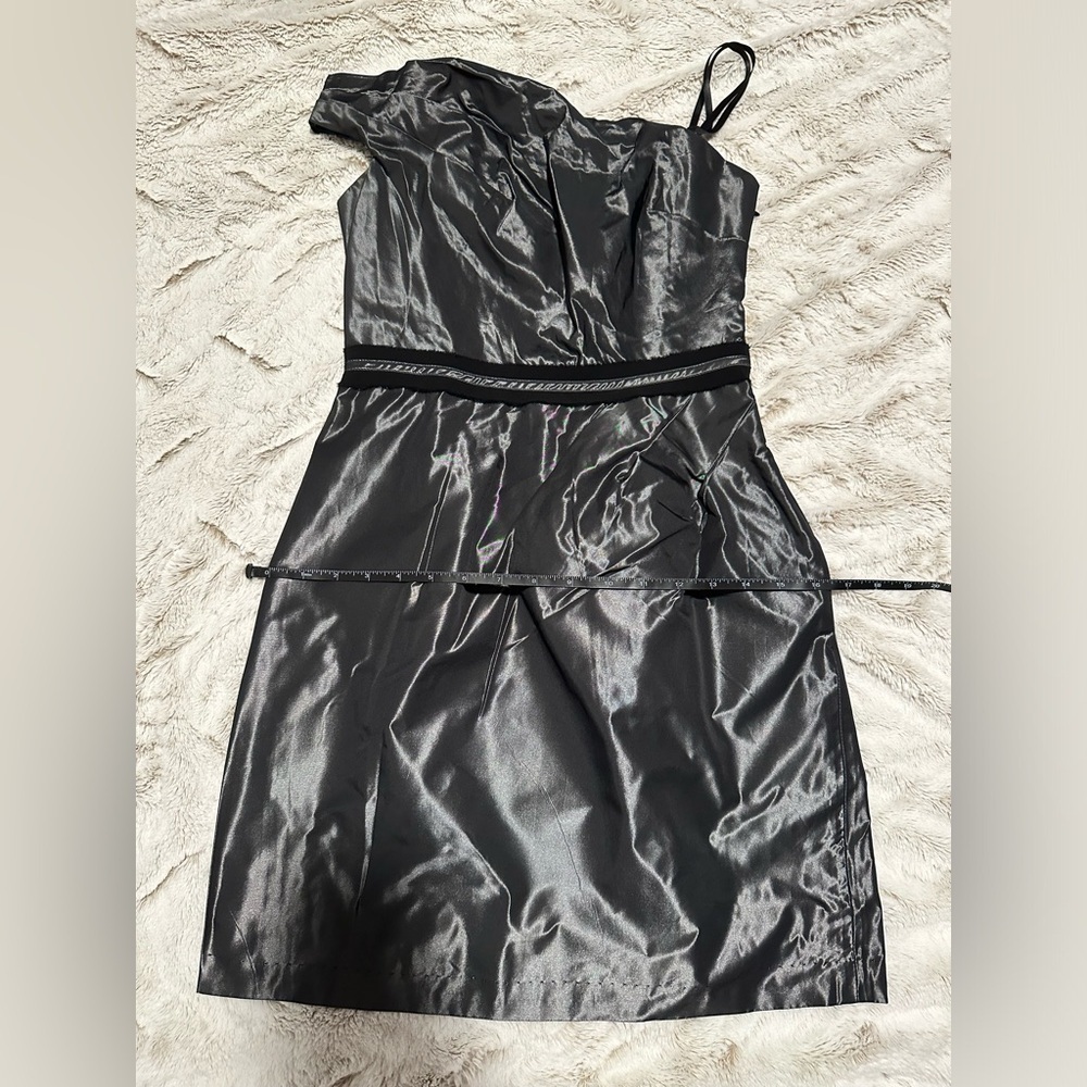 BCBGeneration Asymmetrical Pleated One Shoulder Cocktail Mini Dress - Picture 9 of 16